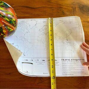 Scratch Off World Map Gold 16x12”